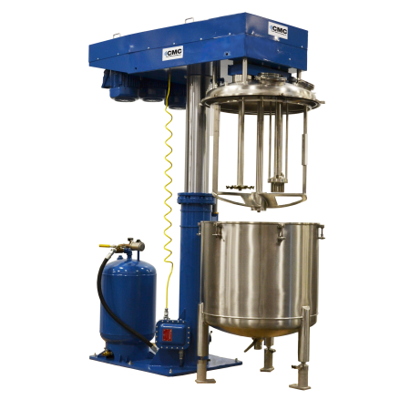Tri-shaft mixer designed to mix applications that require shearing and dispersion.